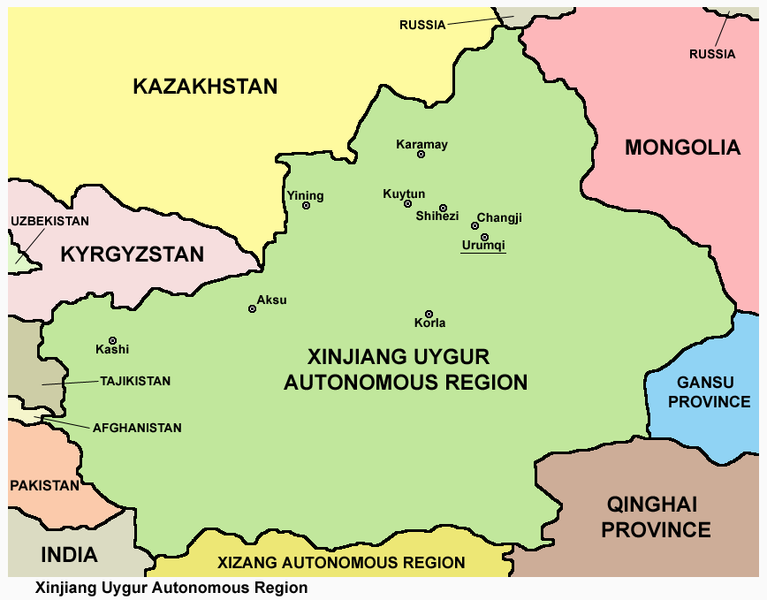 Xinjiang Tours Map