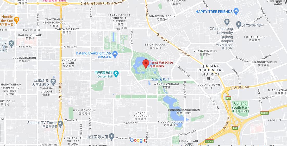Guide Map of Tang Paradise Theme Park